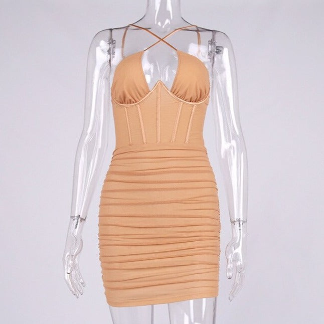 bustier sophistiqué orange