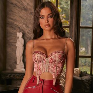 Corset Sexy à Fines Bretelles