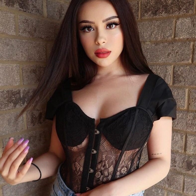 corset sexy noir