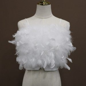 Bustier avec plumes