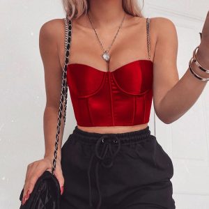 Top Corset Elégant Rouge