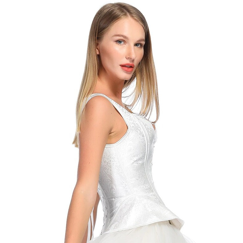 corset blanc à lacets
