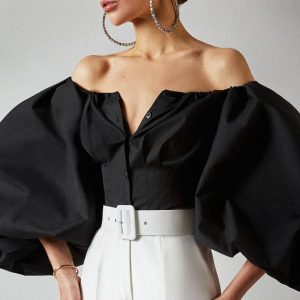 bustier chic noir manches