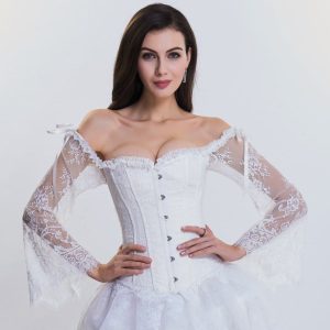 corset gothique blanc dentelle