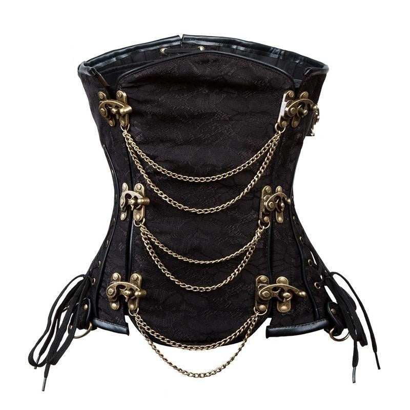 silhouette avec corset steampunk