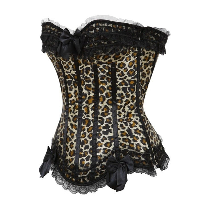 élégant corset en léopard