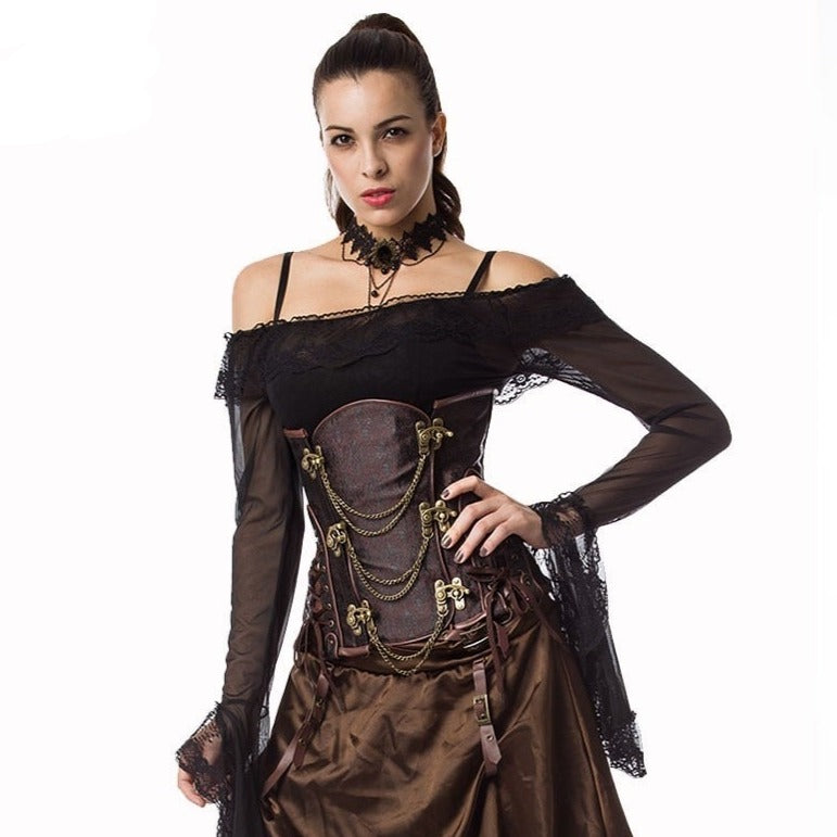 steampunk underbust corset