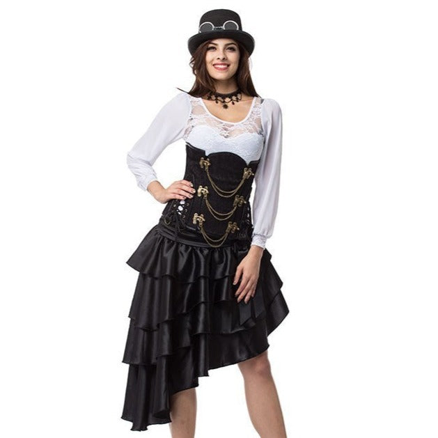 vue de profil du corset steampunk