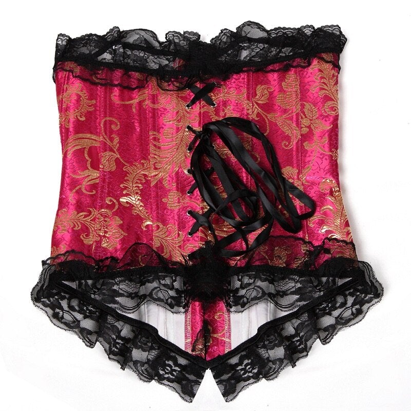 corset gothique doré