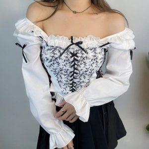 Top Corset À Bretelles Gothique