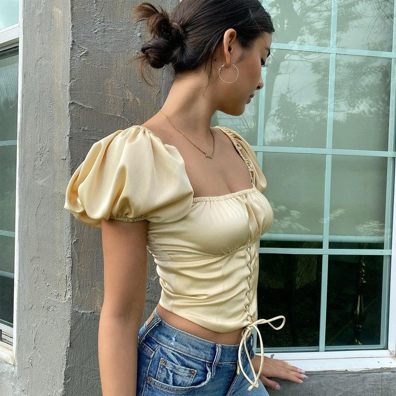 manches courtes bouffantes
