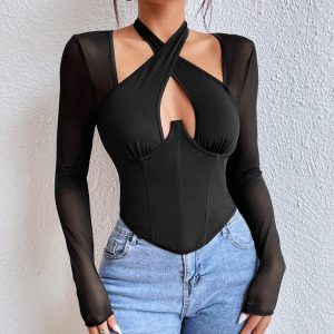 Top corset noir