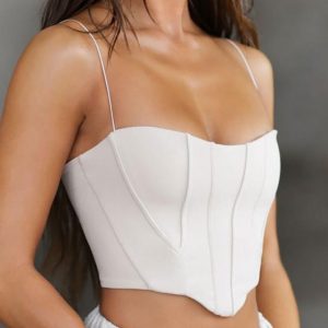 haut style corset blanc