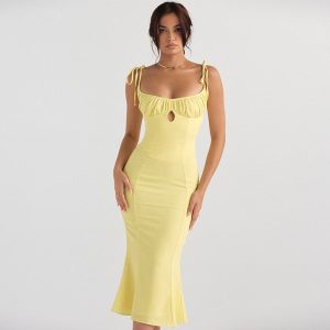 robe bustier jaune