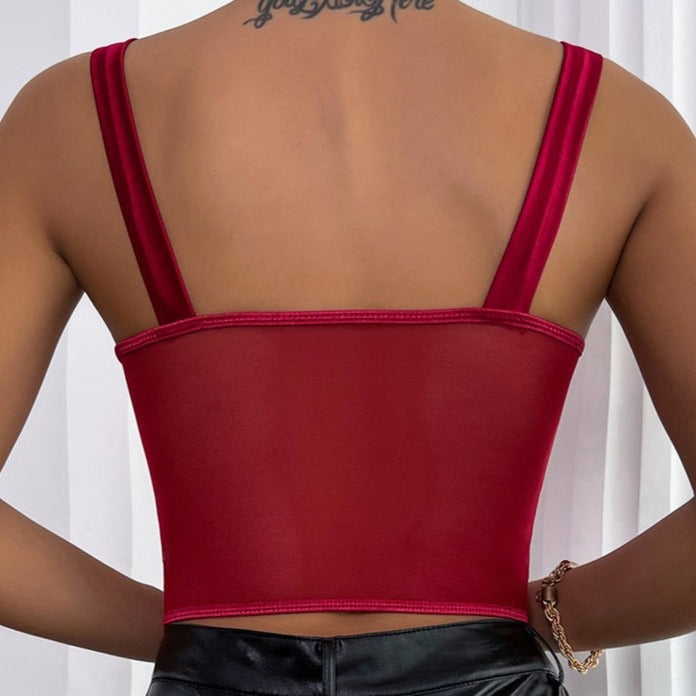 lingerie transparente rouge
