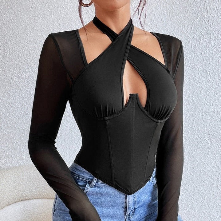 Manche longue corset