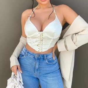 top corset sexy en satin