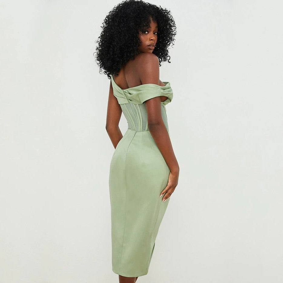 robe vert élégante