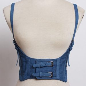corset en jean clair élégant