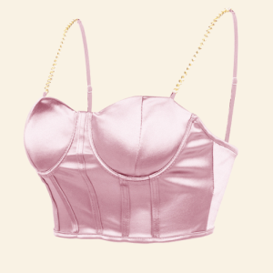 Top corset rose élégant