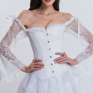 bustier corset blanc