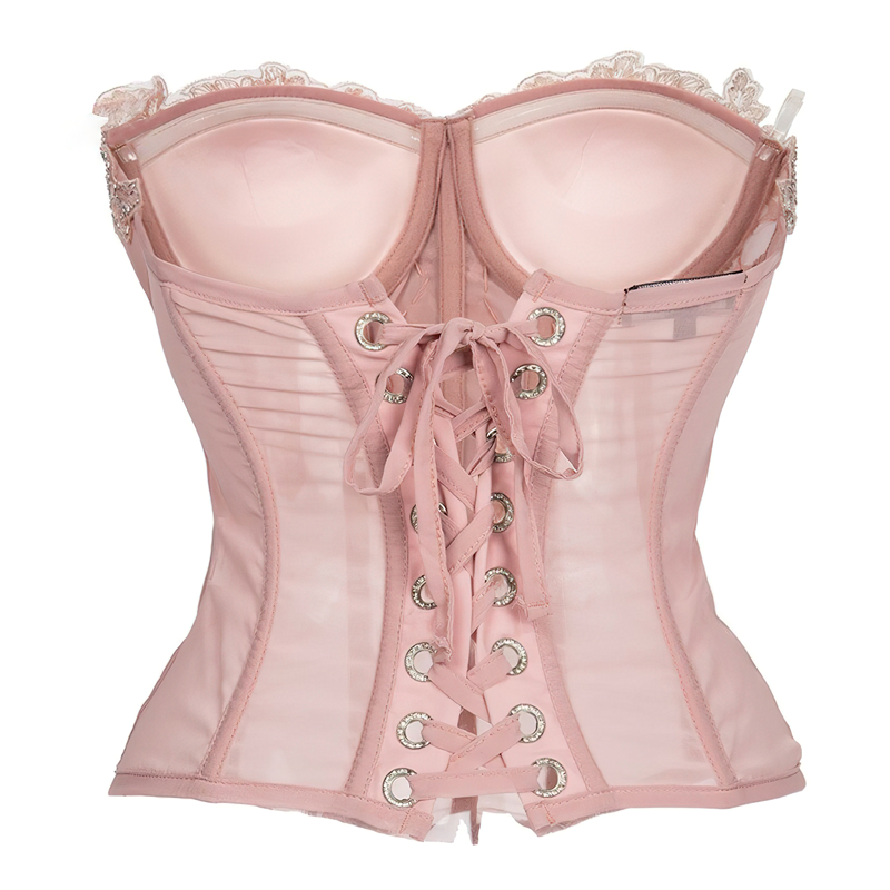 bustier élégant rose pâle