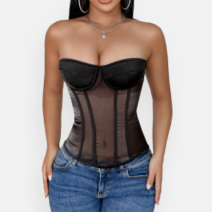 bustier corset transparent
