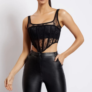 bustier en dentelle noir