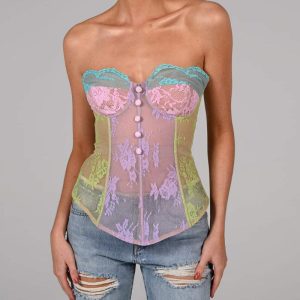 bustier multicolore transparent