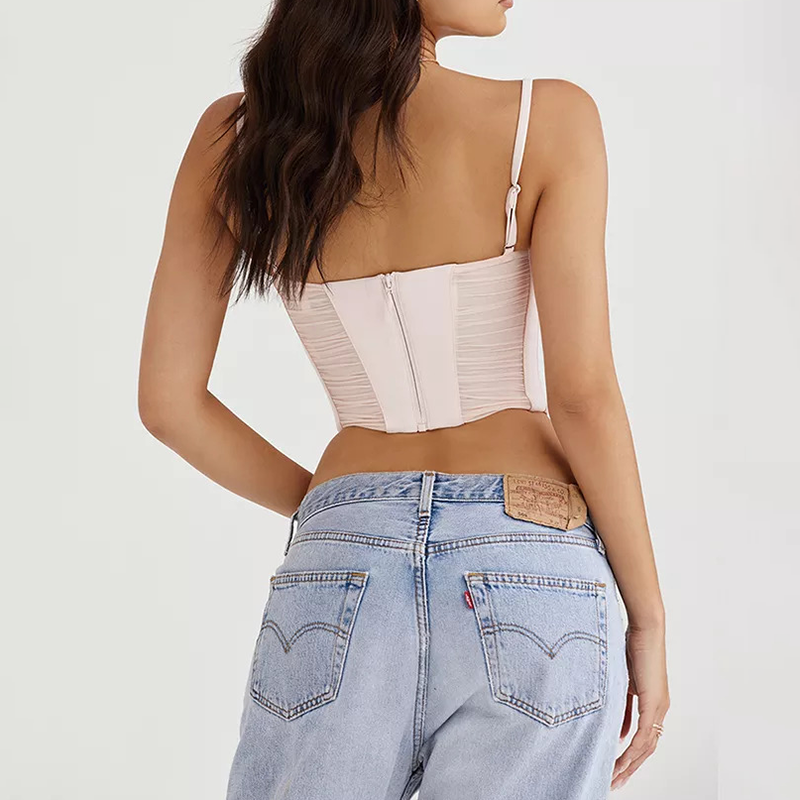 bustier femme rose