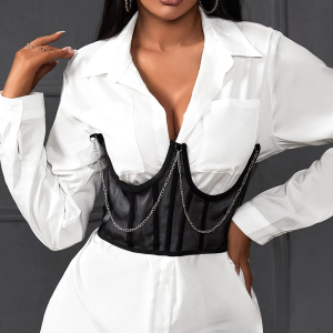 ceinture corset élastique noire