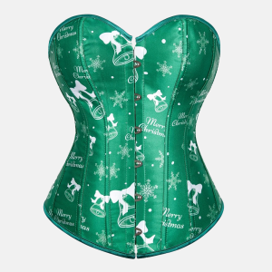 corset bustier vert élégant