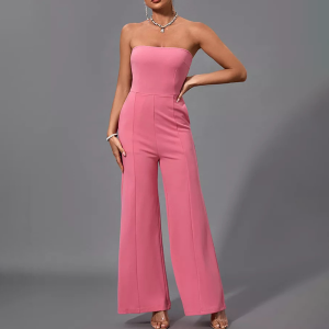 combinaison bustier rose poudré