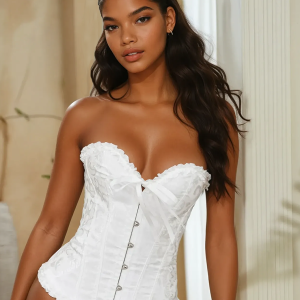 corset blanc victorien