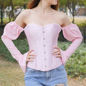 Corset bustier rose