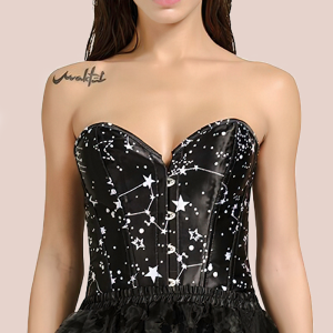 corset étoilé noir