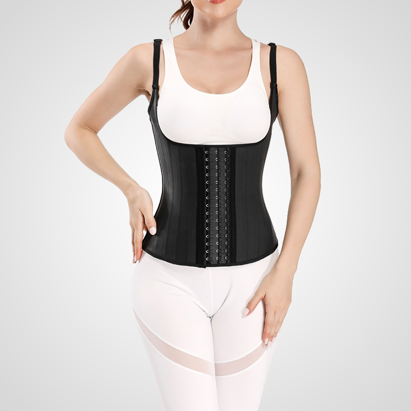 gaine corset latex noire