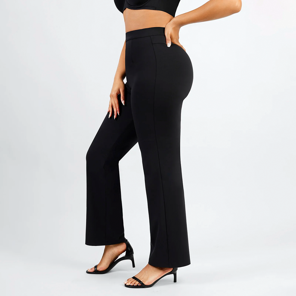 pantalon noir taille haute