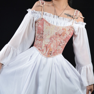 Bustier corset Renaissance rose