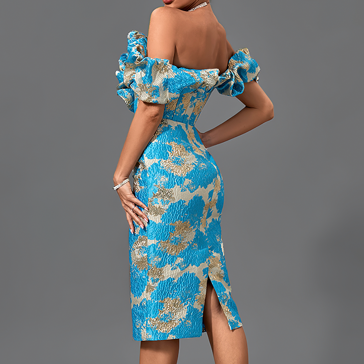 robe cocktail mi-longue