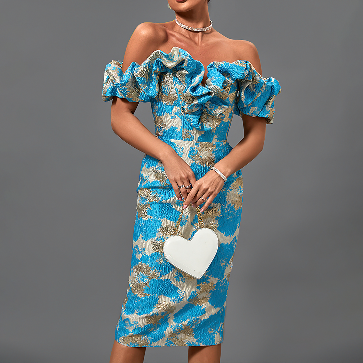 robe corset cocktail multicolore