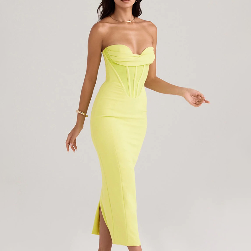 robe longue col bénitier