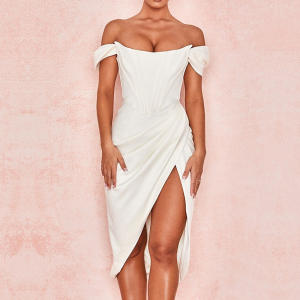 robe de bal corset blanc