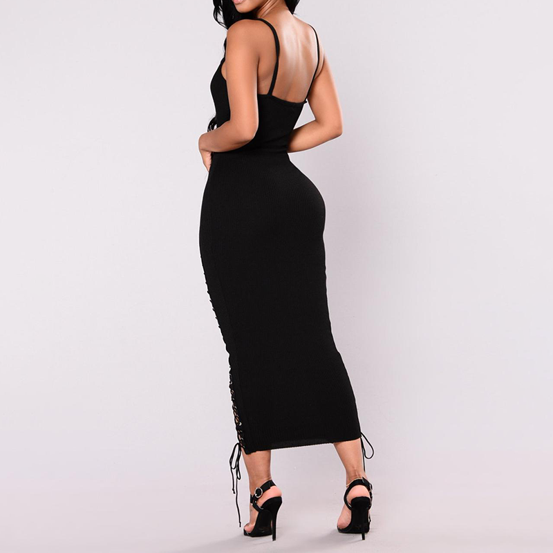 silhouette robe longue noire