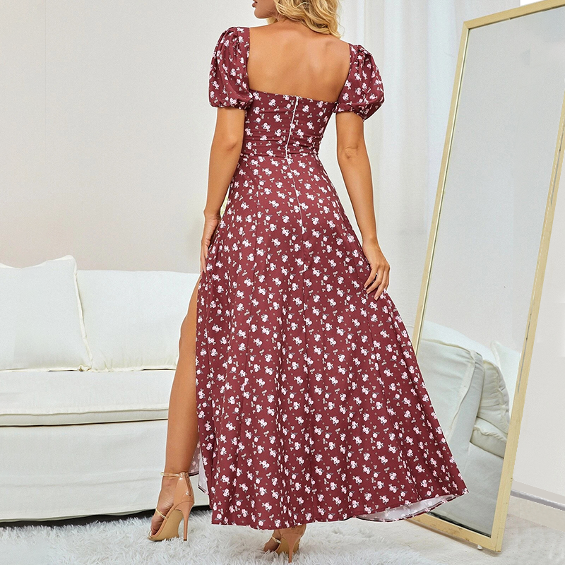 imprimé floral robe corset