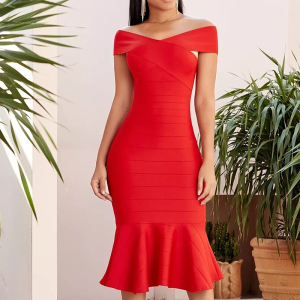 robe sirène rouge