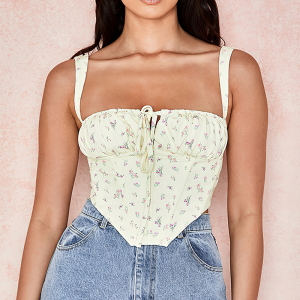 top bustier d'été floral
