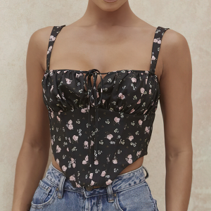 top bustier floral