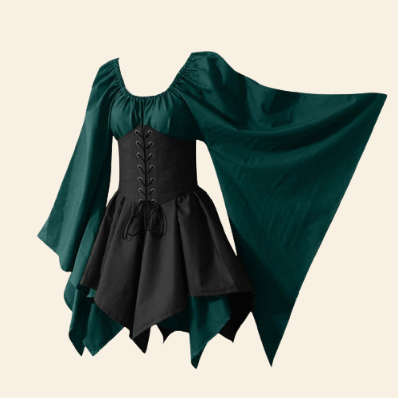 tenue élégante corset verte