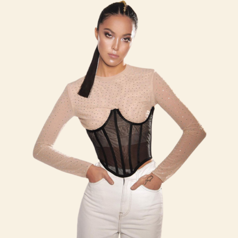 corset underbust femme